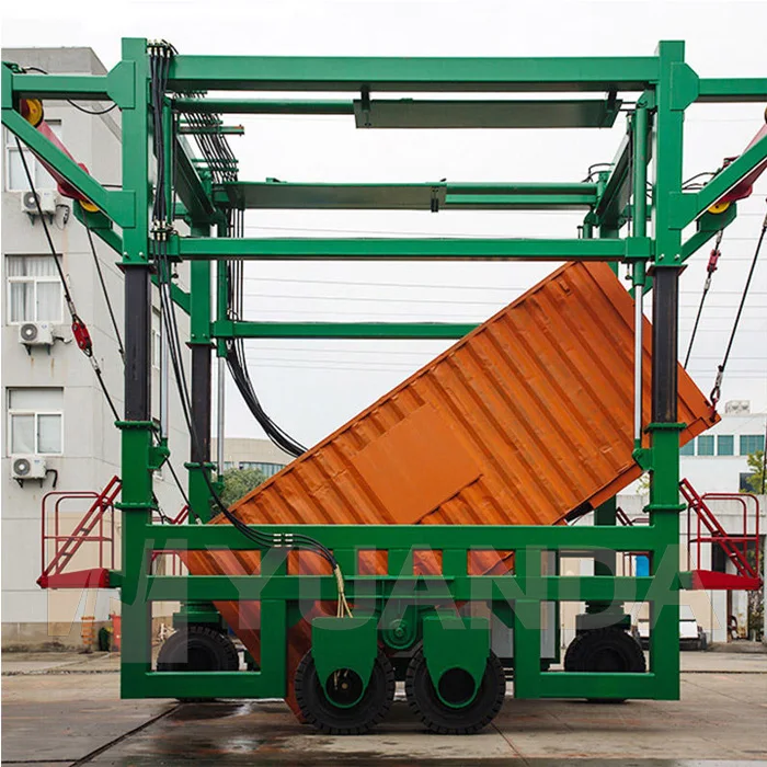 35ton Container straddle carrier Large Mobile Container Straddle Carrier rubber tire straddle carrier
