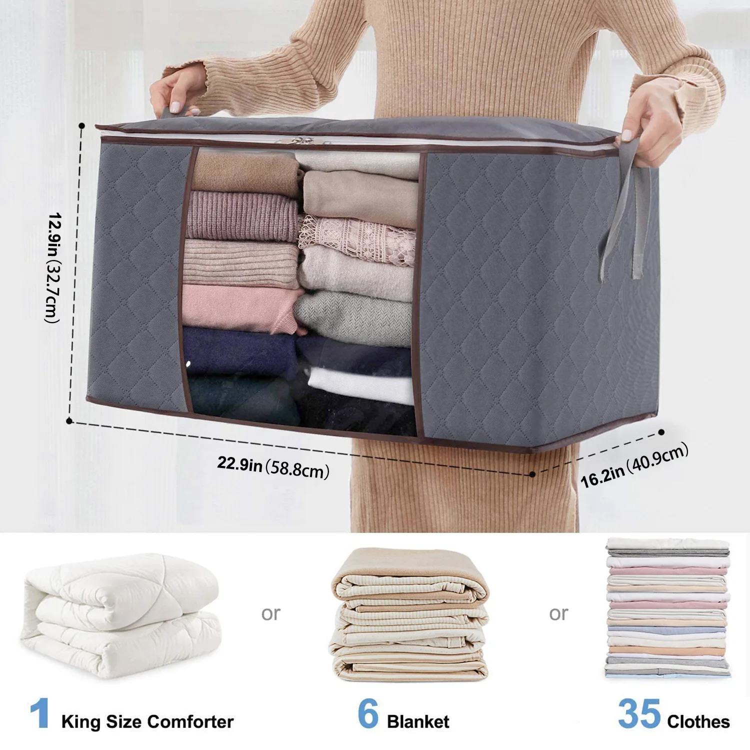 Thickened non-woven quilts clothing storage bag Storage box