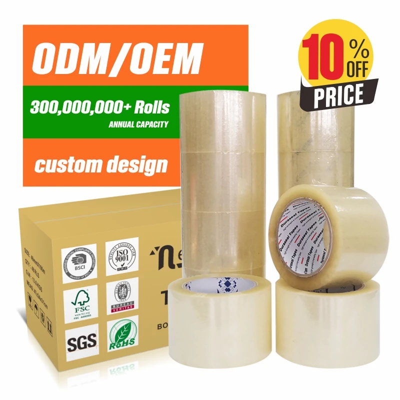 transparent  supplier oem 48mm  bopp packing adhesive tape