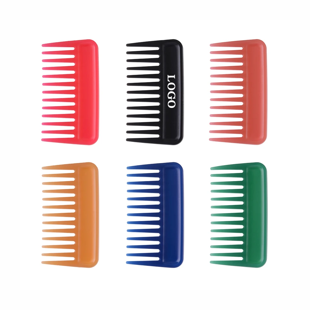 High Quality Thicken Plastic Hair Comb Portable Antistatic Wide Tooth Comb Custom Logo Oil Hair Styling Comb