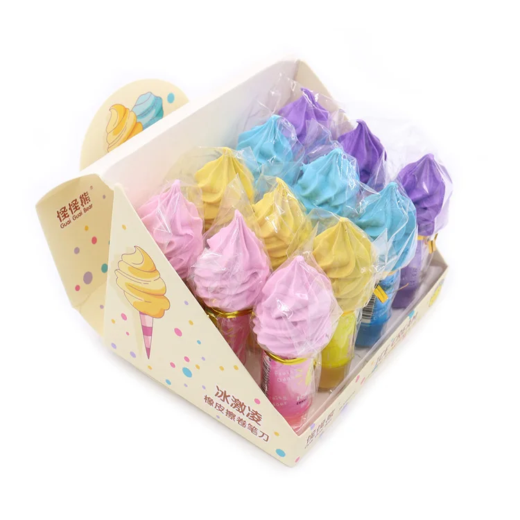 Снова в школу, 2 в 1, инновационный ластик в форме мороженого, одно отверстие, точилка для карандашей с ластиком