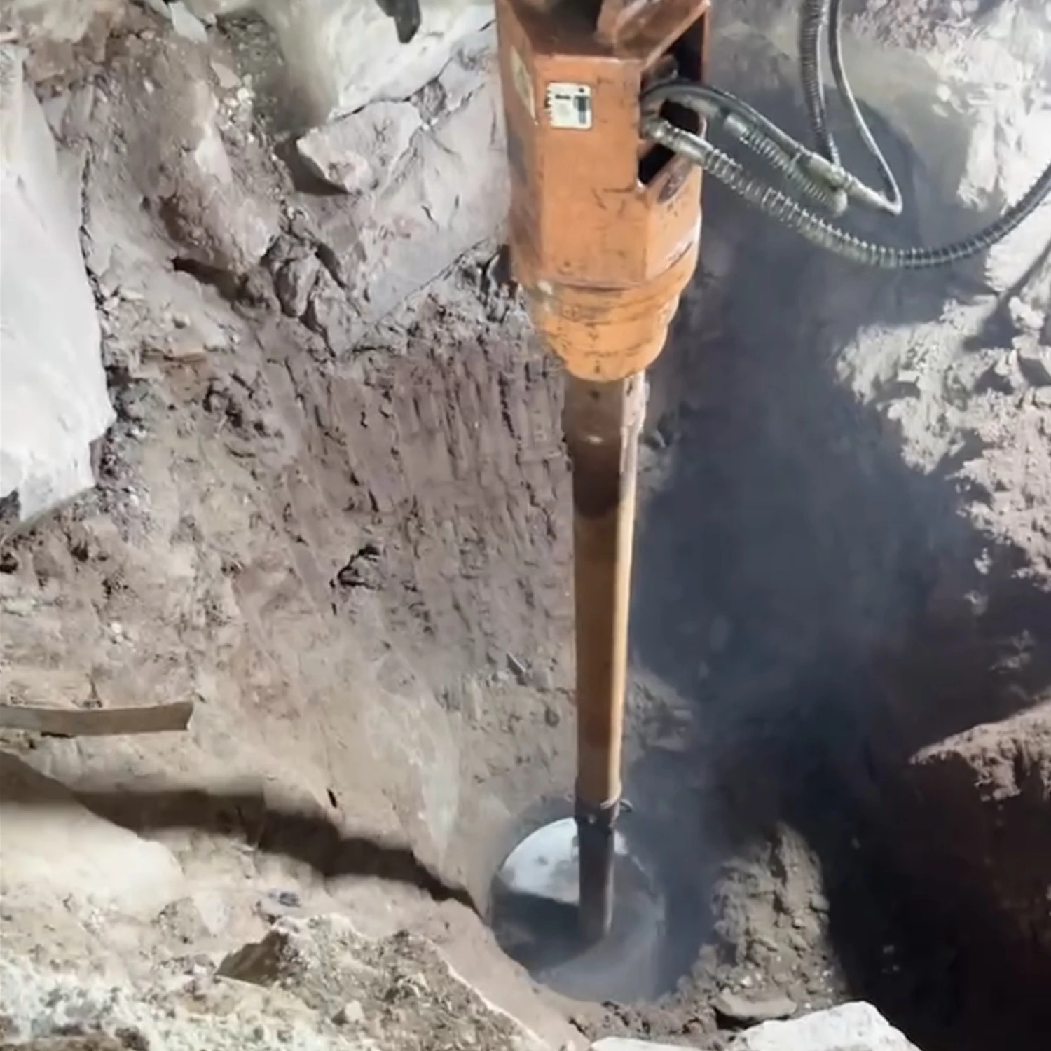 YA10000 Top-level Hard material High efficiency Spiral Foundation pile driving Auger for Digger attachments