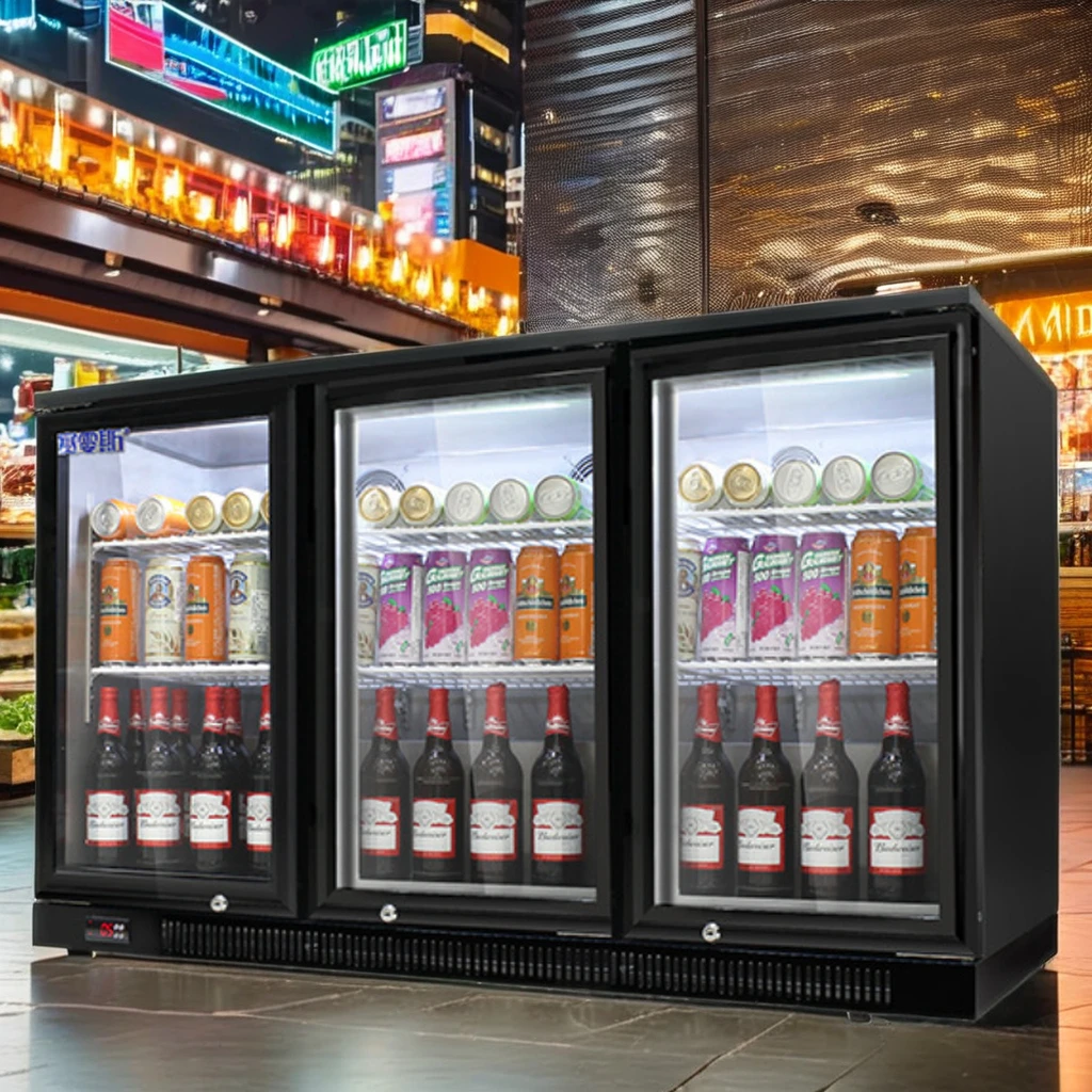 Competitive price Hotels restaurants Bar Beverage  refrigerated display counters commerce Air Cooling Wine display refrigerator