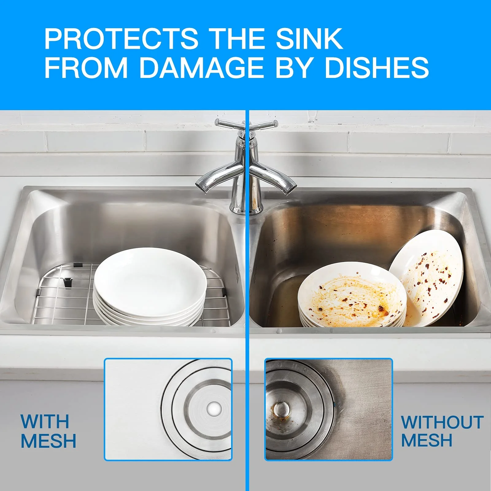 Custom Stainless Steel Kitchen Sink Grid and Sink Protectors For Kitchen Sinks