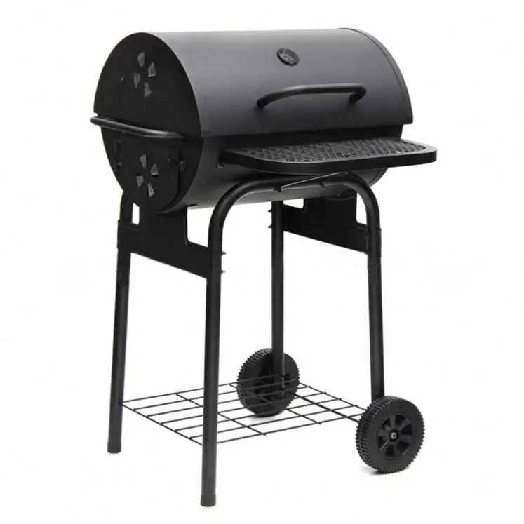 Back yard backyard gatherings beaches family reunions durable Black Barrel Charcoal Grill