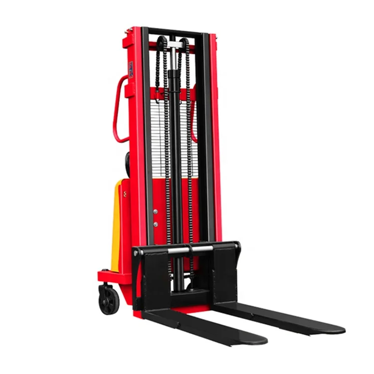 Semi-electric pallet stacker  Manual electric integrated 1 ton 1.6 m Forklift
