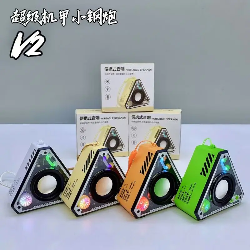 V2 Ideas Portable Music Player Mini Outdoor Wireless Sound Box Super Bass Blue tooth Speaker With Rgb Lights