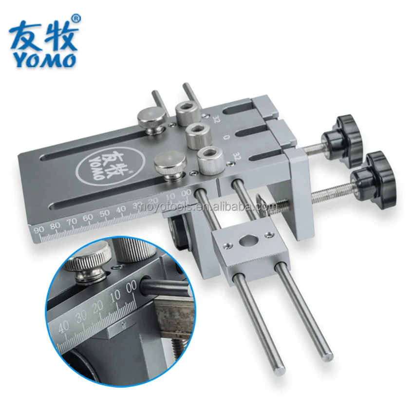 2024 New Upgrade Precision Punch Locator 3 In 1 Dowelling Jig Wood Hole Drilling Guide Tenoning Pin Hole Woodworking Tool