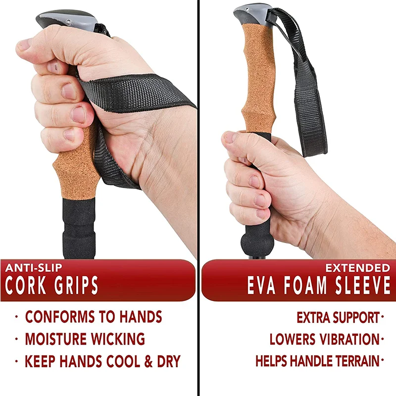 100% carbon nordic walking cane ski sticks man women bastones trekking poles hiking Ultralight 3 Sections for outdoor