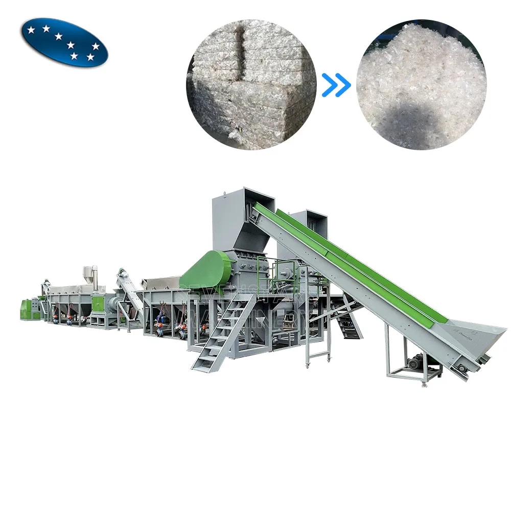 Waste PP jumbo bags woven bags recycling washing machine recycle plastic machine