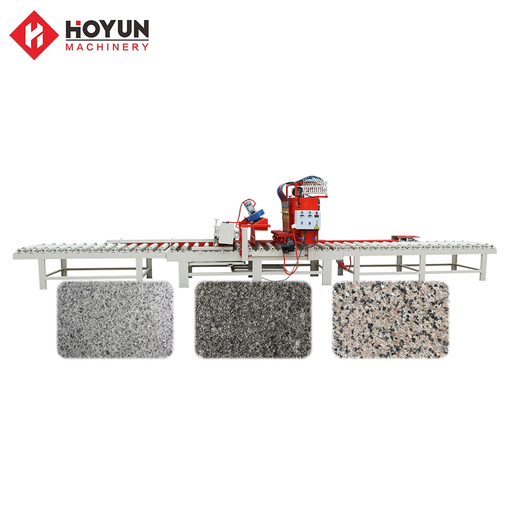 HONGYI Automatic litchi surface bush hammer stone slab surface processing machine