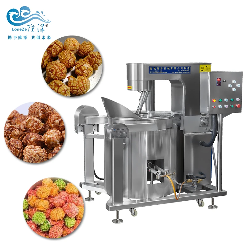 Industrial Large Capacity Electrical Gas Popcorn Machine Caramel Chocolate Popcorn Ball Shape Making Machine