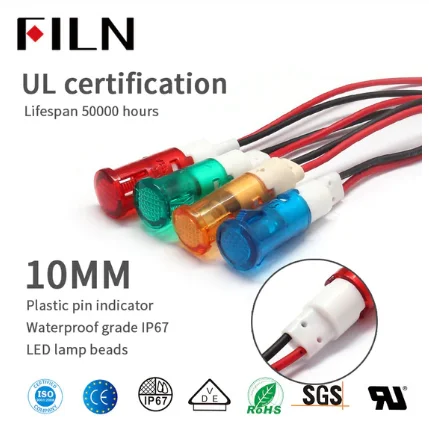 10MM plastic panel Indicator LED  light