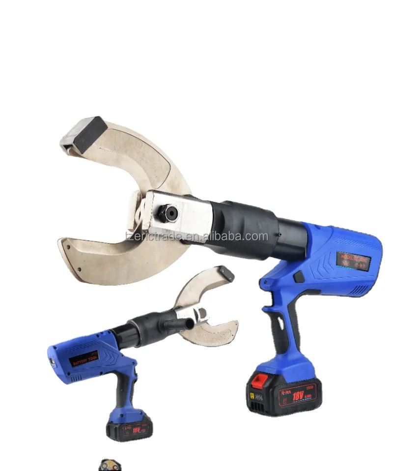 Heavy Duty 18V Cordless Electric Hydraulic Cable Cutter Kit Battery Powered EZ-135C for Cutting Cu/Al Armored Cable for Crimping