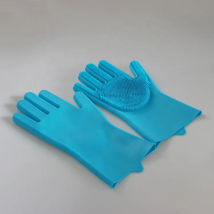 
Reusable Household Silicon Scrubb Wash Up Rubber Glove 