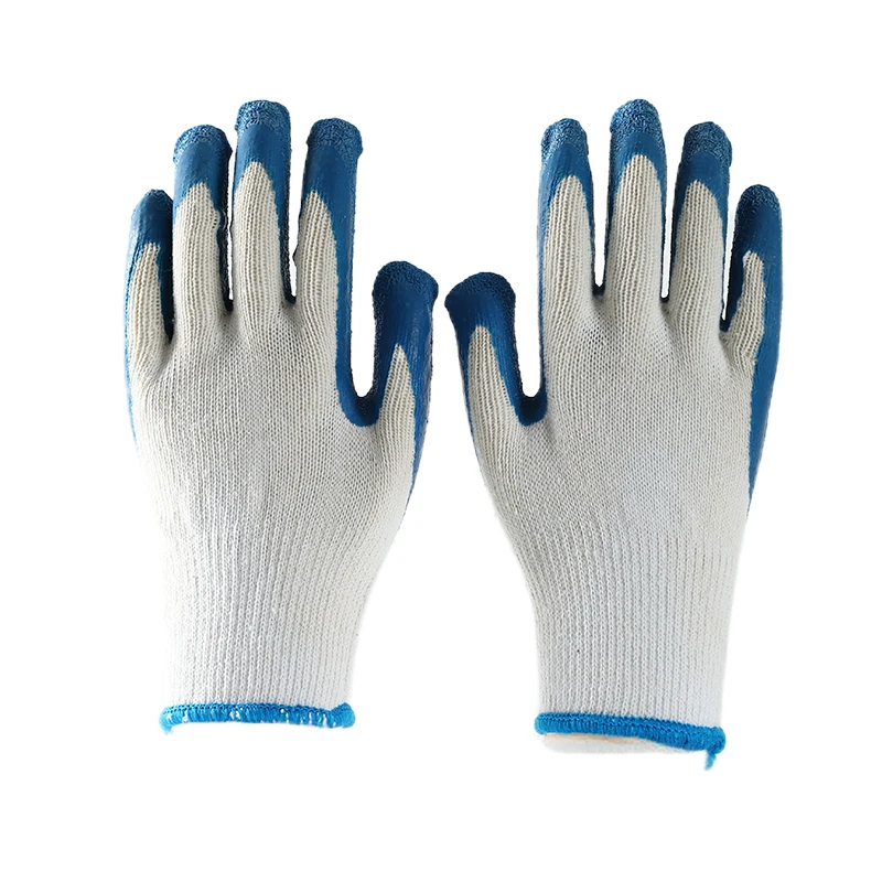 China Wholesale Safety Gloves Cotton Latex Crinkle Gloves