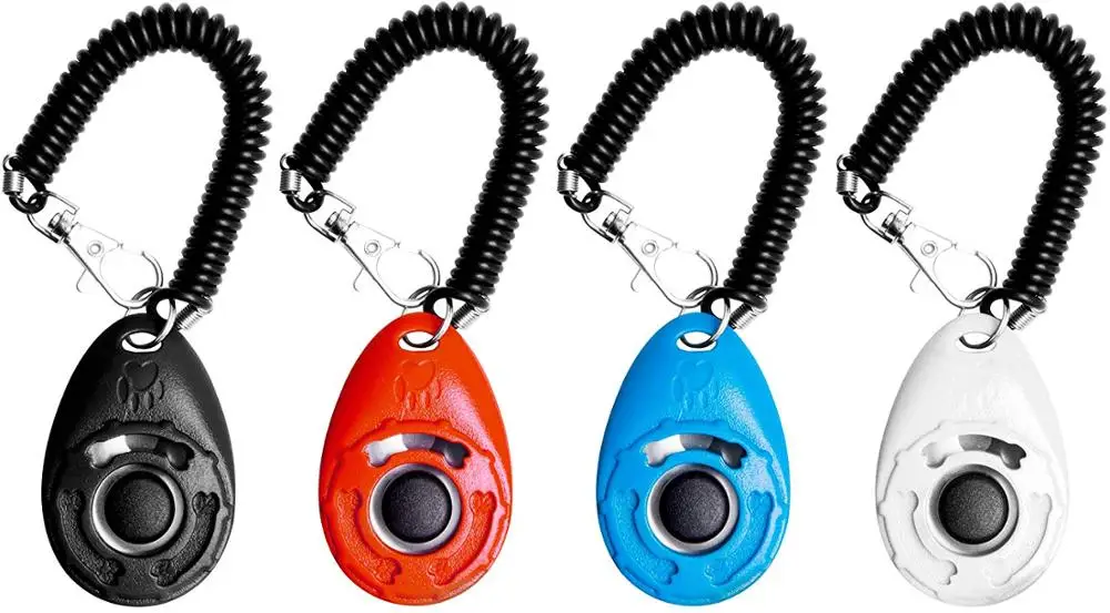 
Durable Pet Training Clicker Lightweight Dog Training Clicker with Wrist Strap 
