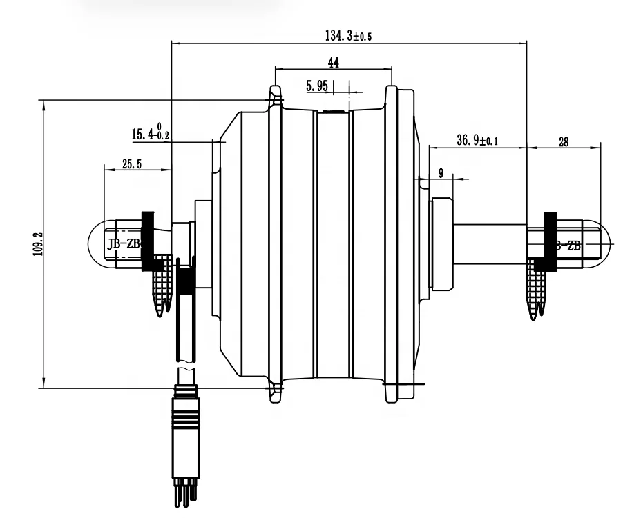CZJB-IH45H01 36v inner rotor ebike hub motor dropout 135mm electric bike motor 250 watt
