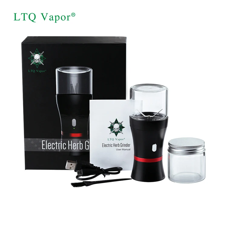 
Auto Electric Smoking Herb Grinder with Glass Visible Window 1100mah large capacity 