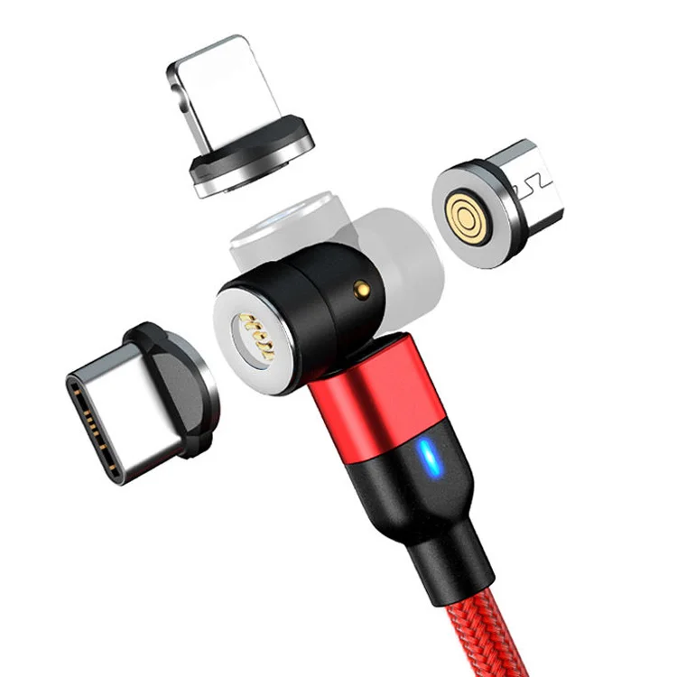 Wholesale 540 degree  3A  3 In 1 USB Magnetic Charging Cable  For Type-C For Samsung For Huawei For iPhone 13 pro max