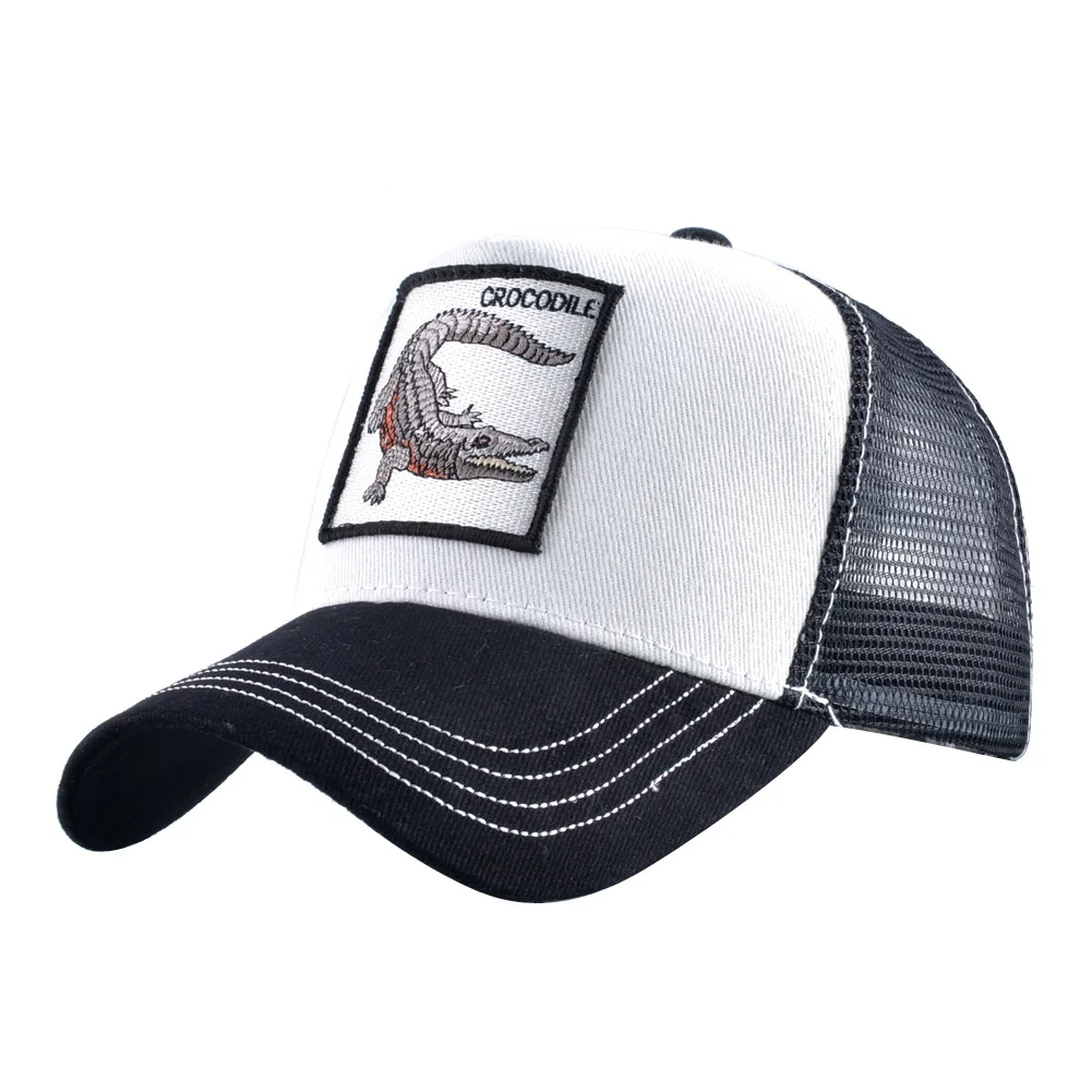 5 Panel New design logo custom animal embroidery outdoor high quality men and women truck driver mesh cap