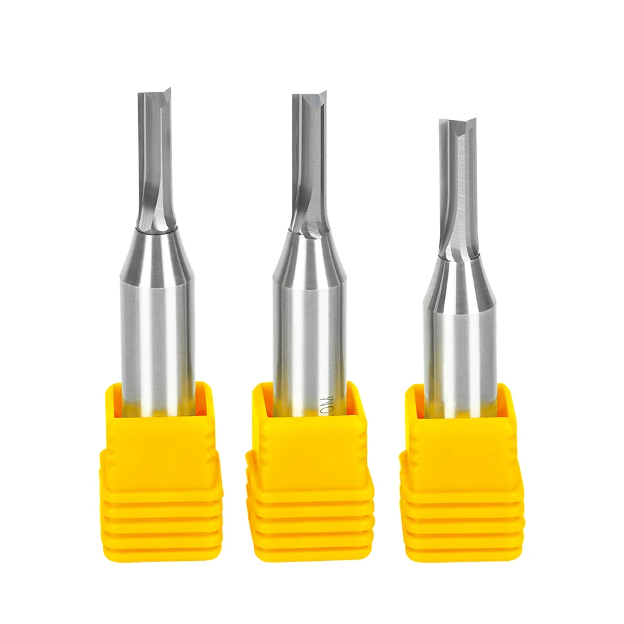 DouRuy 1/2 Shank Tct Carbide Straight Router Bit 2 Flutes For MDF And Wood Woodworking TCT Straight Drill Router Bit for Wood