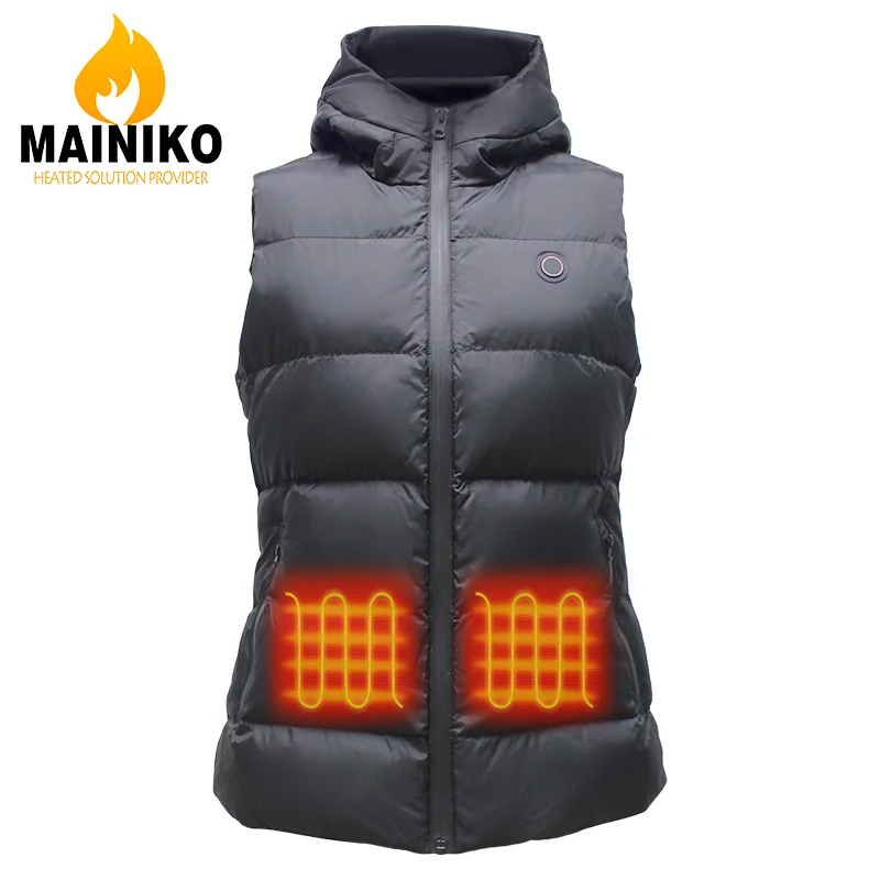 Suit Gel Lightweight  Down Cotton Waterproof Hooded Vest Battery Powered Motorcycle Small Size Heated Vest Women
