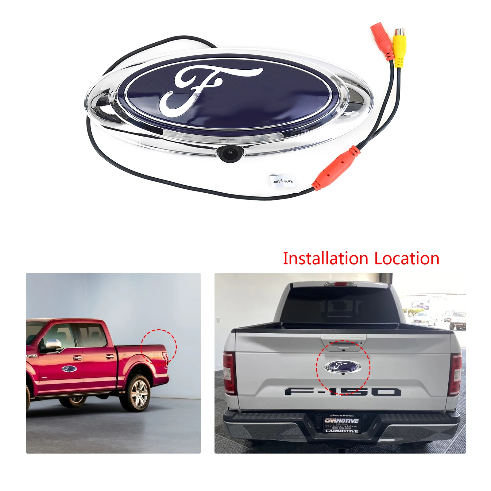 AHD 1080P хром Ford эмблема логотип камера заднего вида задняя usd для F150 F250 F350 F450 F550 2004-2016