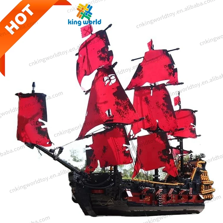 MOULD KING 13109 The Revenge red sails Model Building Blocks bricks Pirate Ship toy ship model set building block