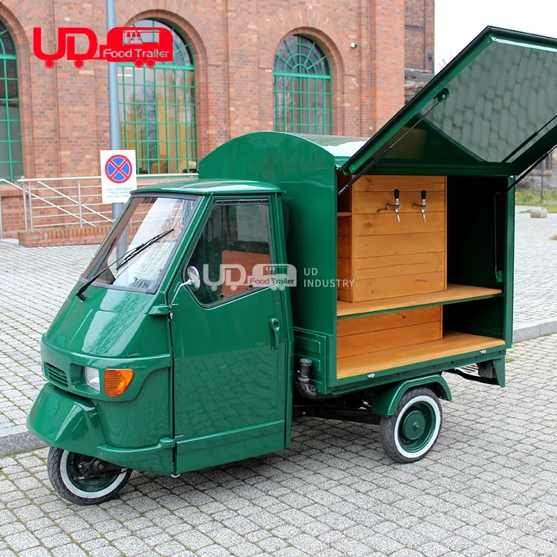 UrDream China Factory Mobile Food Tricycle 3 Wheels Ape Electric Ape Car Best Folding Coffee Food Truck