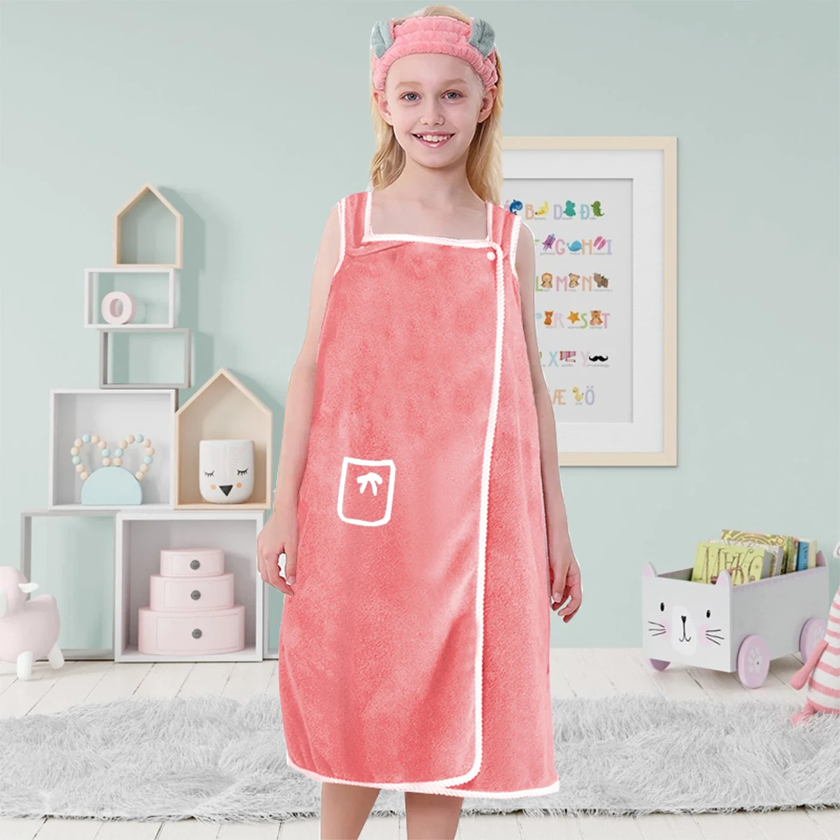 Wholesale Custom Microfiber Bath Skirt Bathrobe Dress Towel Set Women Kids Ladies Linen Fleece Material Custom Hotels Showers