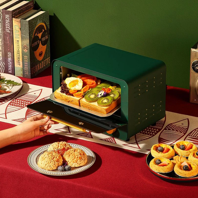 Household mini double-layer intelligent timed multi-purpose 12L electric oven