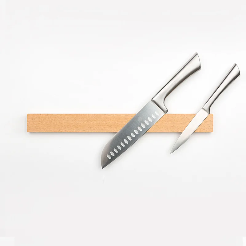 Wall-mounted Walnut Wood Magnetic Knife Strip Holder