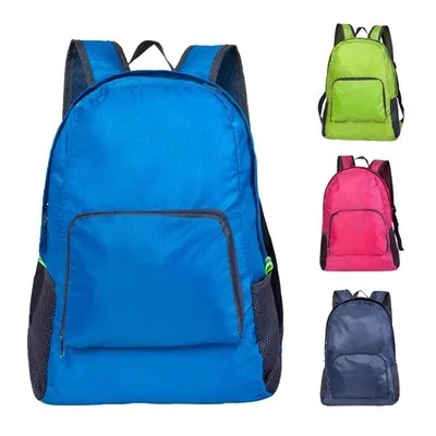 Hot Sale Light Weight Reusable Waterproof custom logo Ripstop nylon daypack Outdoor Running foldable shopping backpack bag