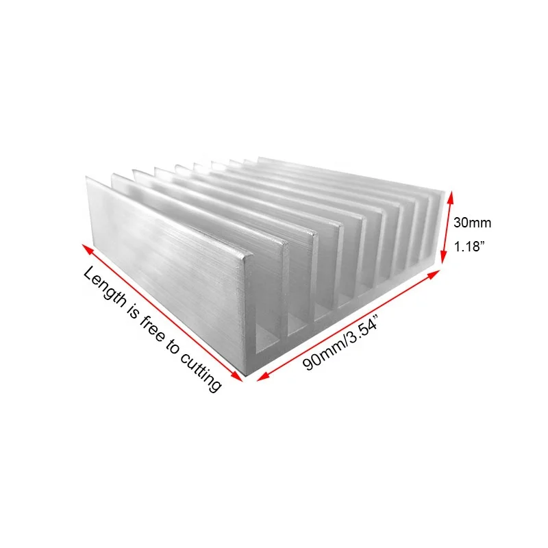 90x30mm  LED Aluminum Chip Cooling Radiator Heat Sink