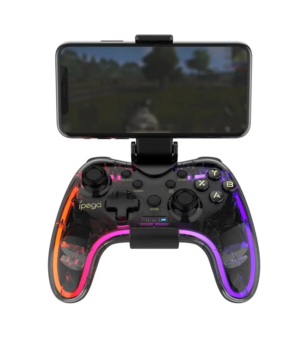 Ipega PG-9228 Bluetooth Game Controller RGB Colorful Transparency Gamepad for NS Switch MFi Games iOS Android Smart Phone