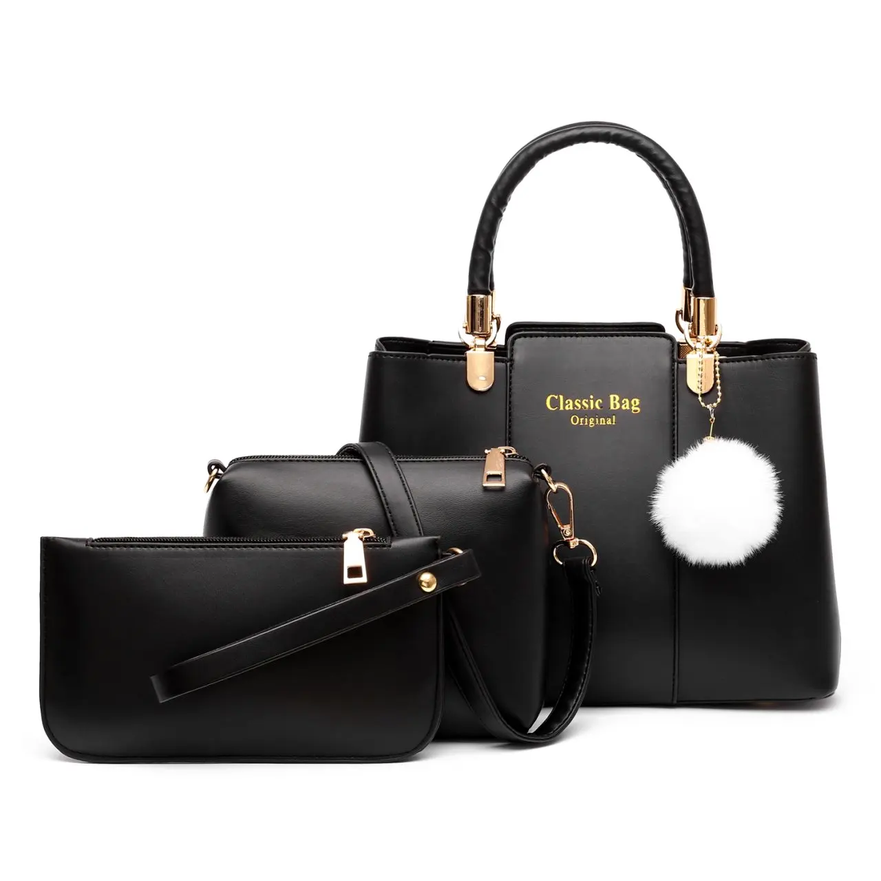 2022 Fashion Female 3 in 1 bags set ladies high quality handbag