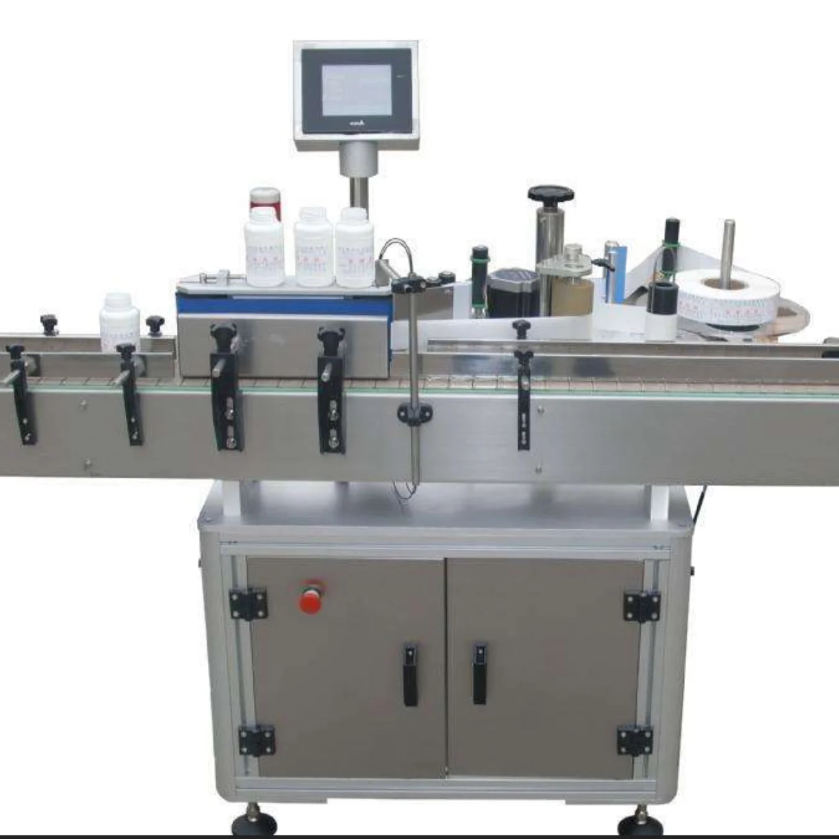 Low Price High Speed Label Sticker Printing Fully Automatic Round Bottle Labeling Machine Two Sides Labeling Machine