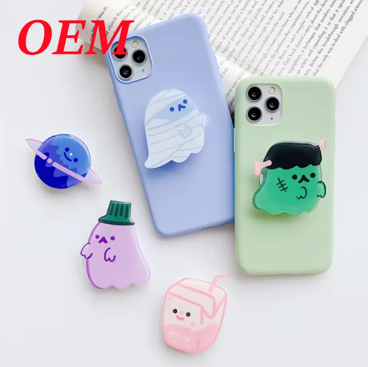 Custom Popular Mobile Accessories Custom Logo Printing Acrylic Holder Cell Phone Epoxy Socket Stand
