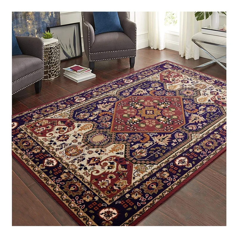 Chenille printed carpet 3D rugs Persian design carpet for living room