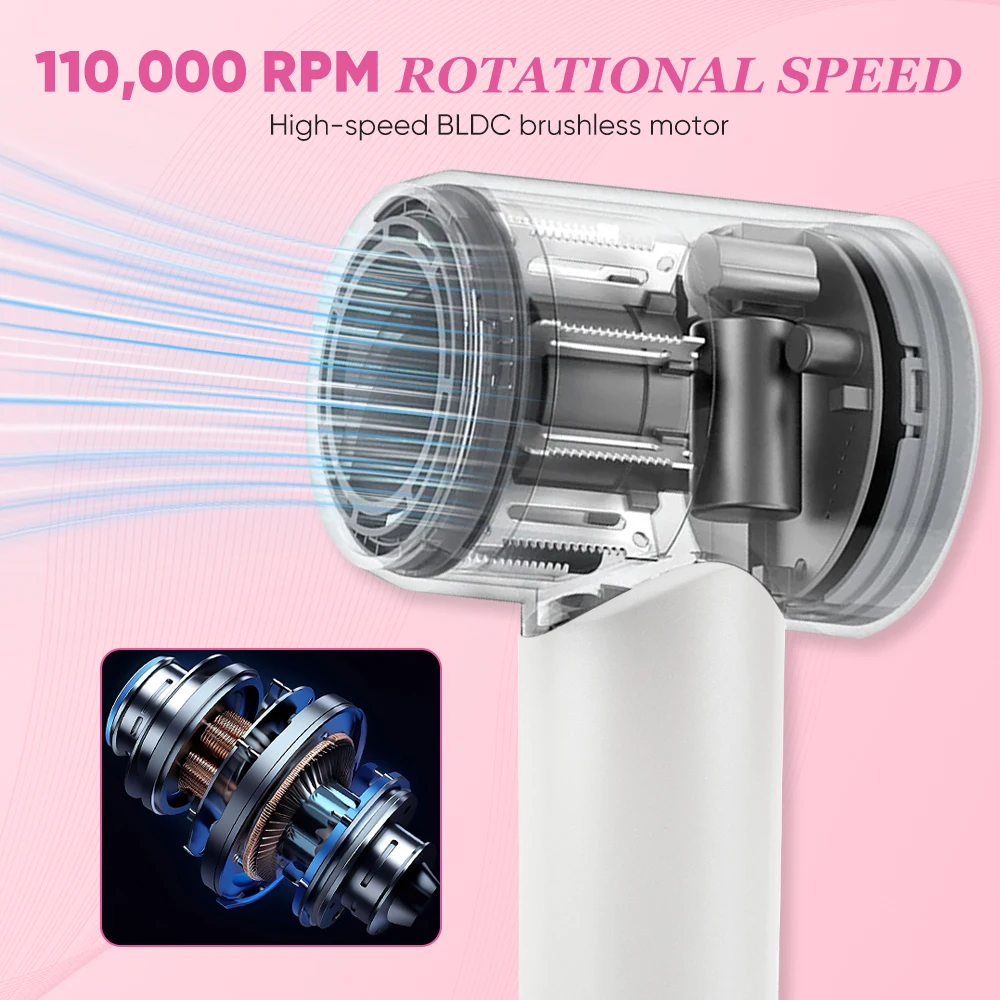 2025 Custom Logo Hairdryer Professional Bldc Brushless Motor Hair Dryer Ionic High Speed Hair Dryer for Fast Drying
