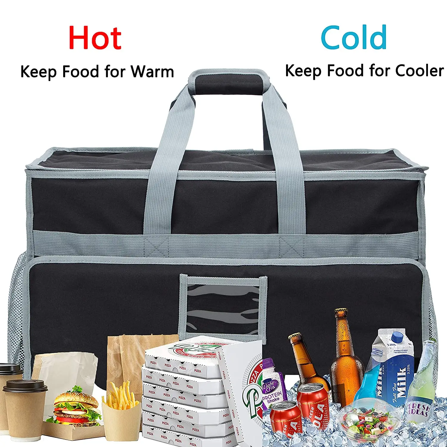 High quality waterproof Delivery Bag with Cups Holder ideal for camping hiking BBQ