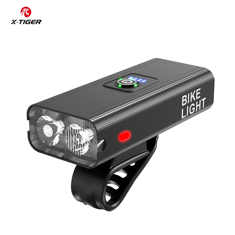 X-TIGER водонепроницаемый велосипедный фонарь USB Перезаряжаемый LED 2400 люмен MTB дорожный велосипед передняя лампа фонарик 3200 мАч велосипедная фара