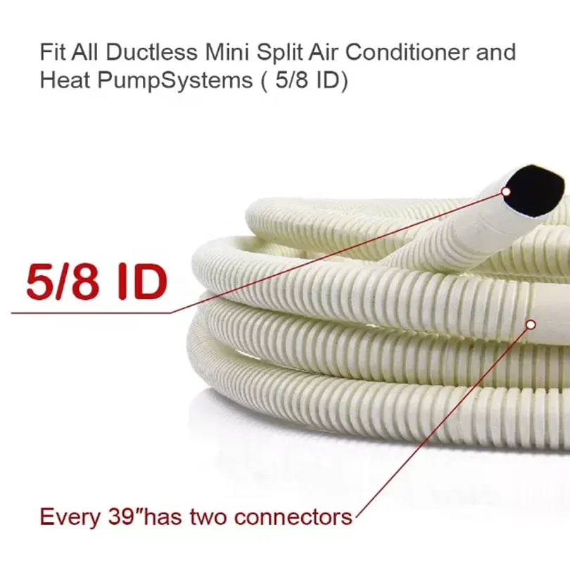 High Quality ID 14mm 16mm 18mm Corrugated Drain Exhaust Air Conditioner Hose for Industry