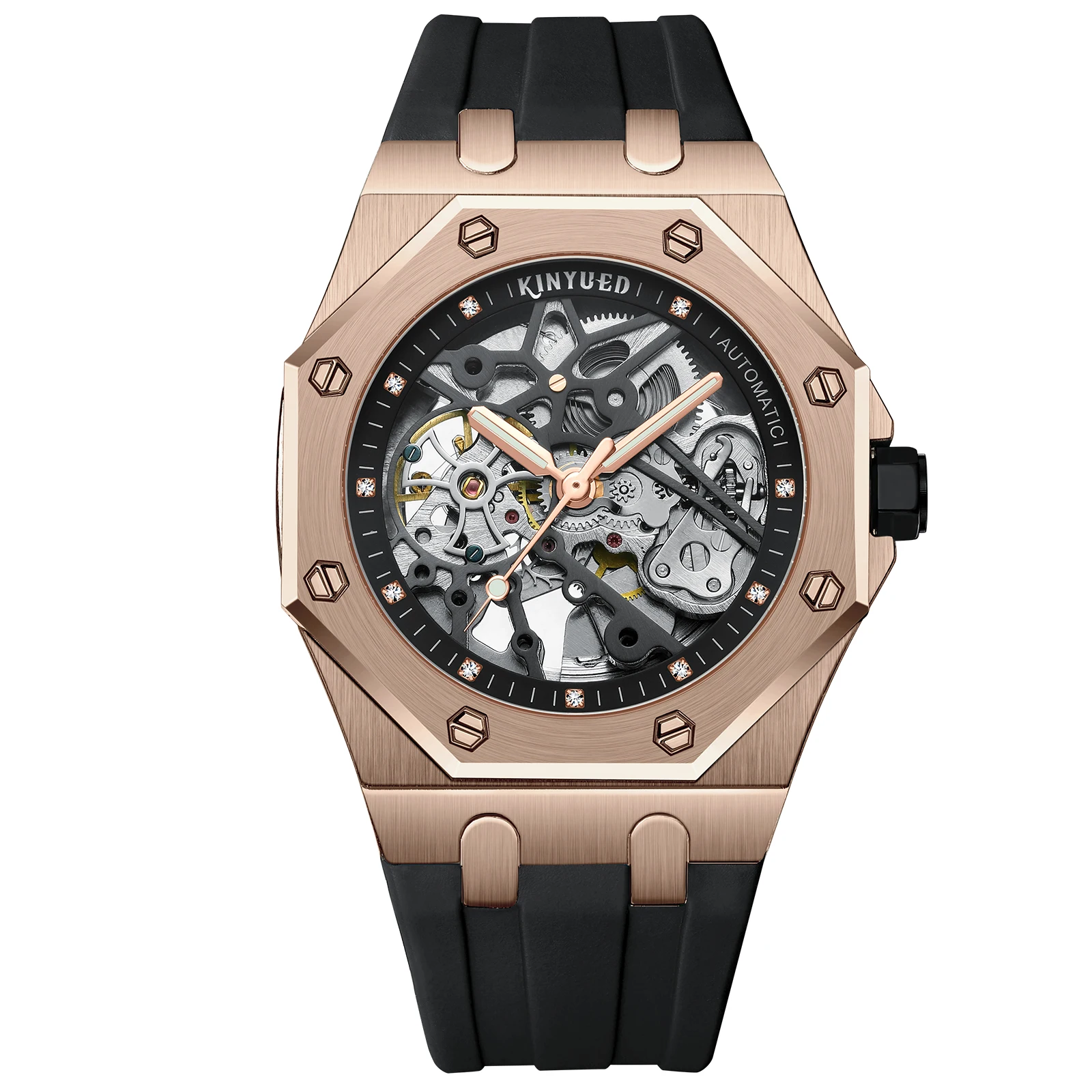 Top Selling Luxury Rubber Stainless Steel 3ATM Waterproof Luxury OEM Sport Wristwatch Men