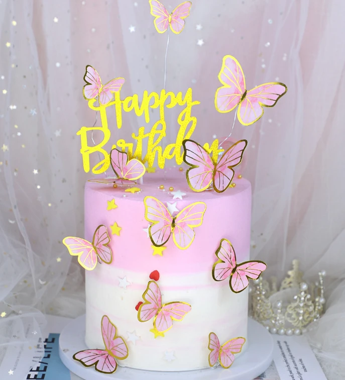Thanksgiving Day Cake Decorating Butterflies for Party Wedding Birthday decoration
