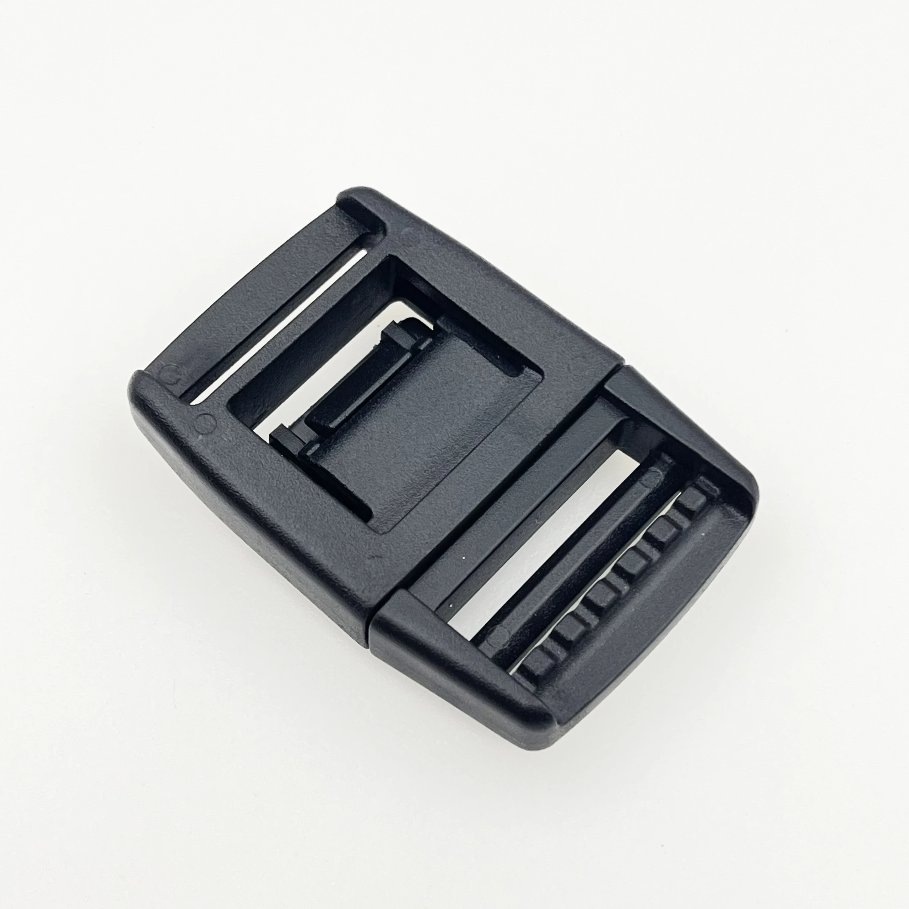 Factory POM Plastic 20mm Quick Release Motorcycle Helmet Webbing Buckle  Black Plastic Pet Vest Harness Belt Buckle Lock