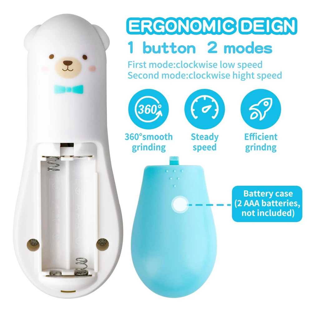 Portable and Safe Nail Trimming Baby Nail Cutter Electric Newborn Nail Trimmer Set
