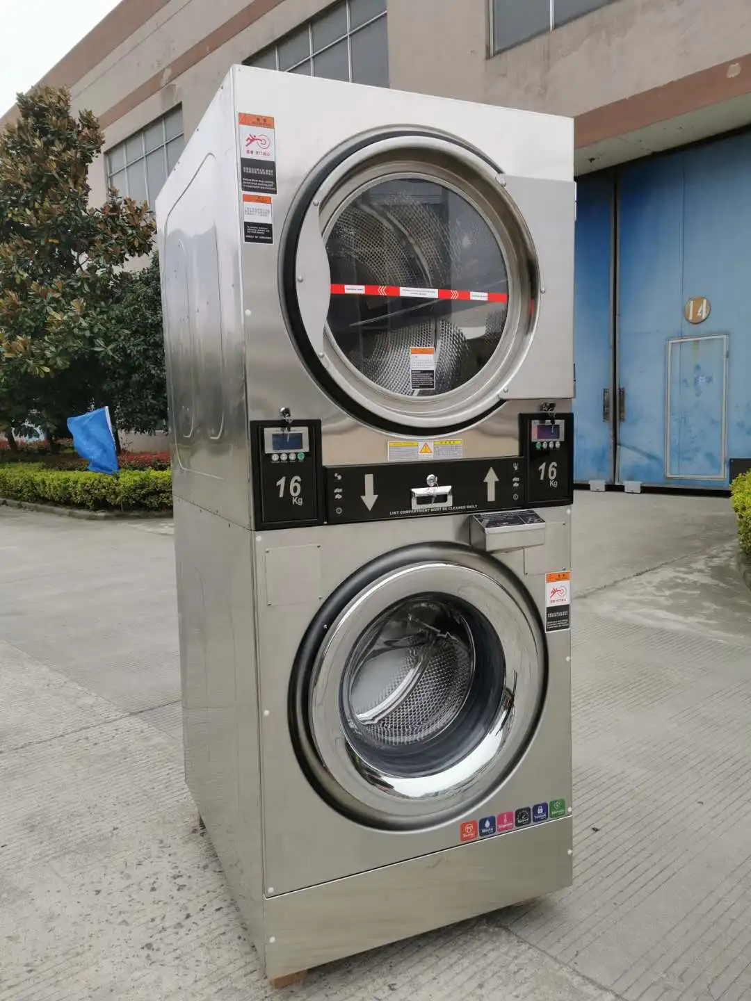 factory price commercial 12kg,16kg,22kg Laundromat washing and drying machine