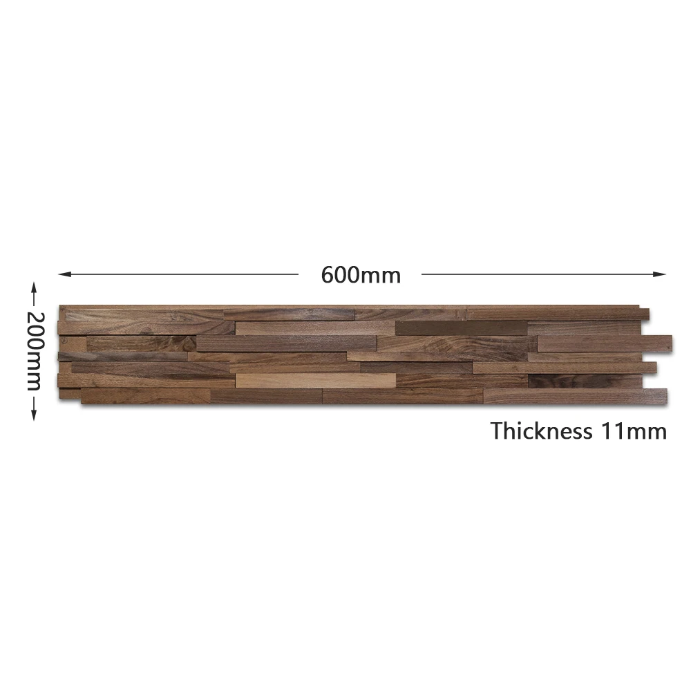 Kasaro High Quality Wood 3d Panel 3D Wood Mosaic for Apartment 3D Solid Wood Wall Panel